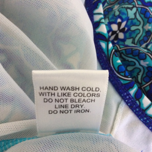 Spanx Love Your Assets Swimsuit Size Medium Blue One Piece Geometric Support - Picture 11 of 16